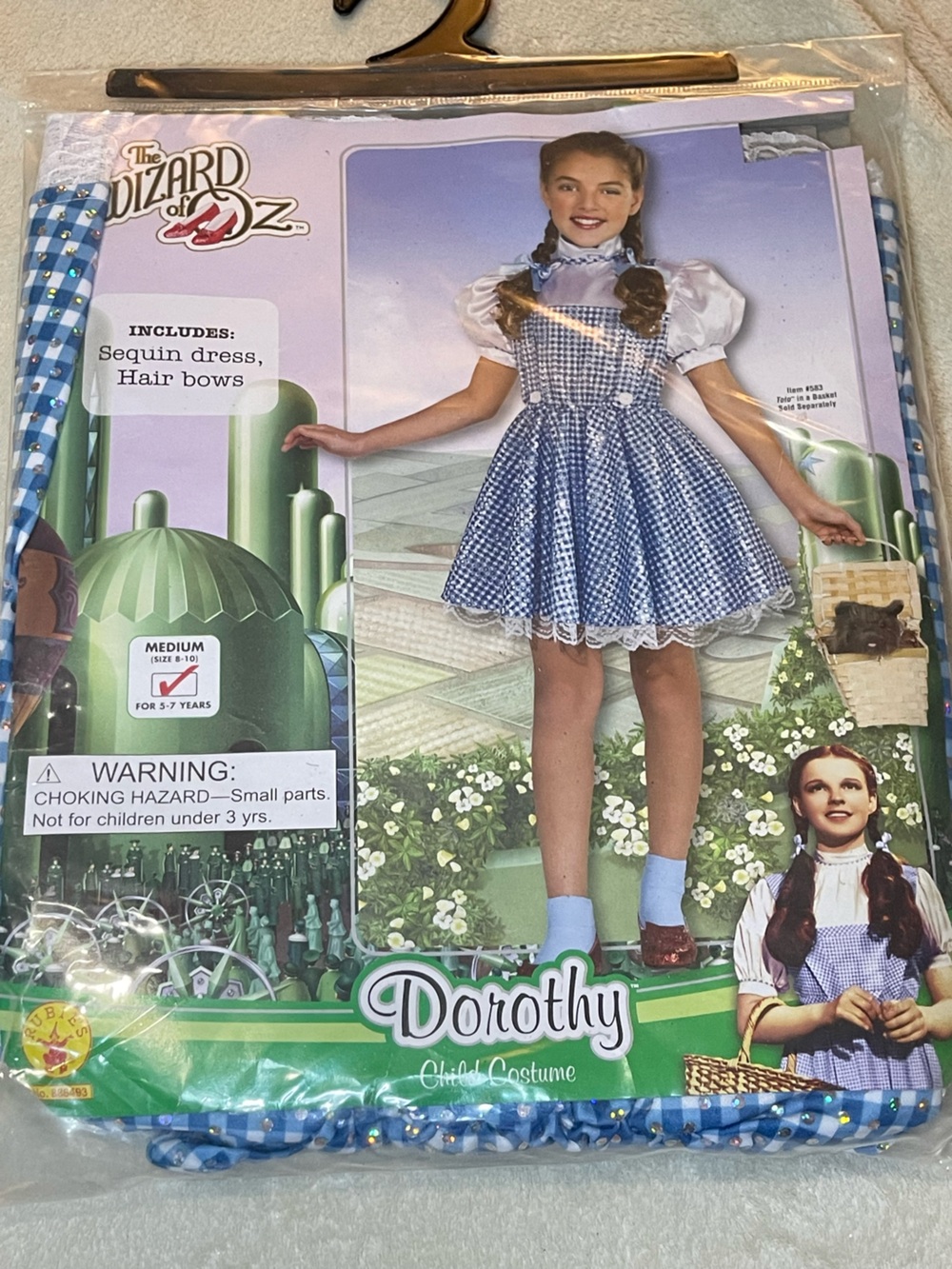 The Wizard of Oz Dorothy Child Costume M (8-10) NEW